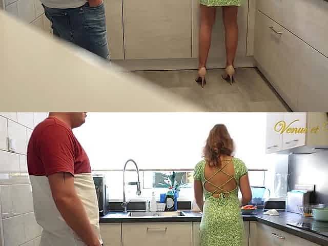 I Slowly Seduced And Fucked My Friends Wife In The Kitchen,cuckold Didnt Knew I Cum On His Wife!