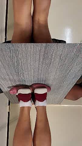 Barbie penis and ball trample with red sneakers No.42