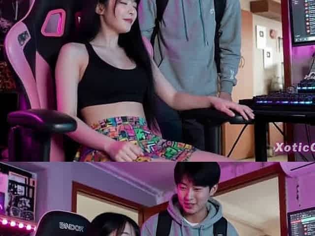 Tattoed Korean Stepsis is a Gamer Girl who Loves her Stepbro Huge Cock