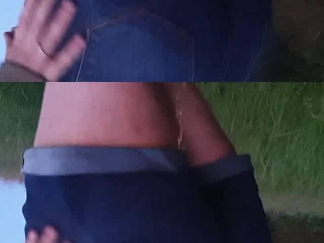 Desperately peeing my shorts in public makes me feel so nasty ;)