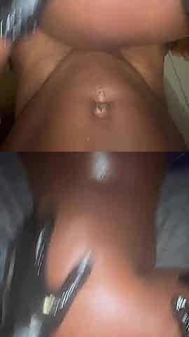 Giving her oiled backshots