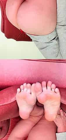 Solo masturbation and the foot fetish