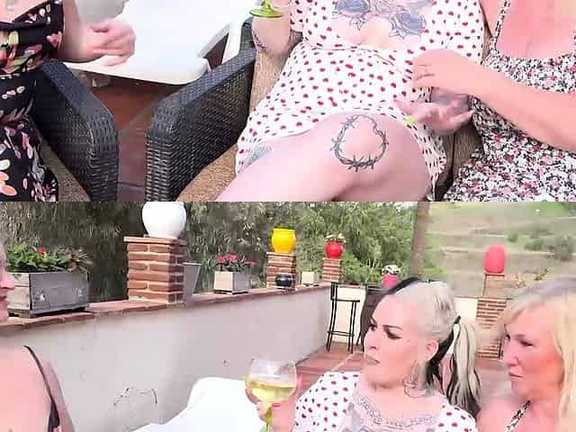 Curvy Tattooed BBW Lesbians Kissing And Outdoors
