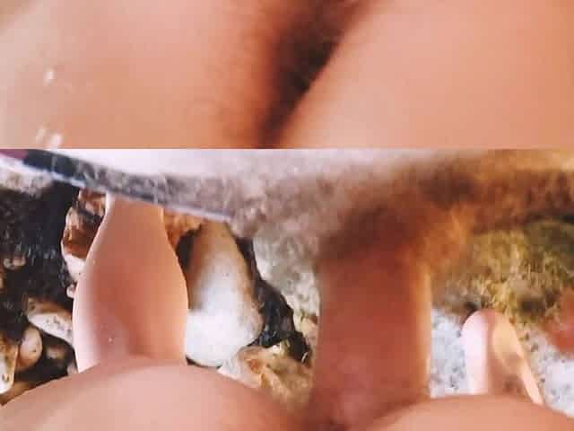 Risky Sex at the Nude Beach and Creampie in Hairy Pussy