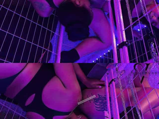 Caged Up Slut Cums Multiple Times