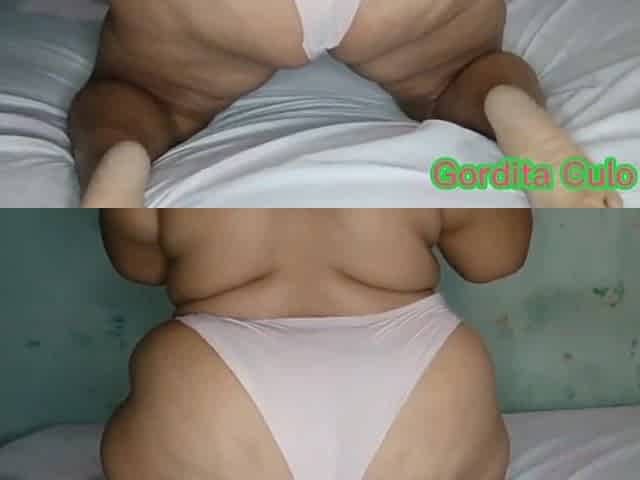 A White Chubby Girl's Ass Is Huge and Her Vagina Is Very Big.