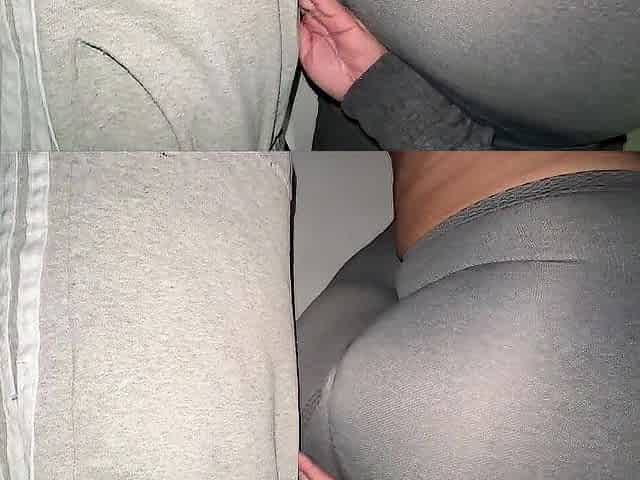 That babe Lets a Stranger Touch Her Booty and This babe Grabs His Hard Wang