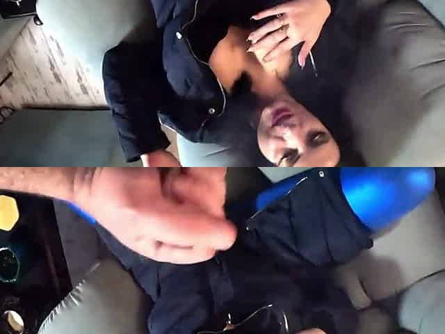 Smokin' Fellatio, Cameltoe Tease & Double Cum on My Downjacket 331