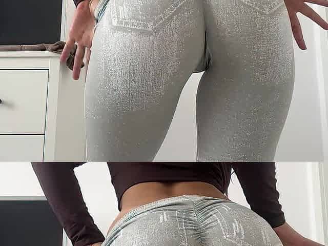 Sexy fitness beauty try on haul constricted leggings