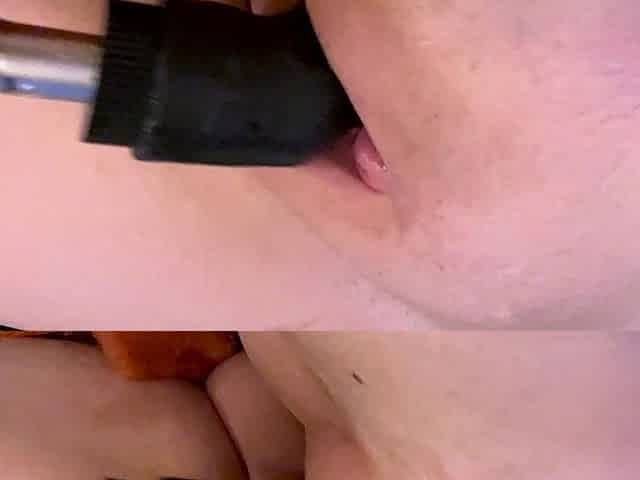 Stunning close up pussy toying action from busty solo beauty