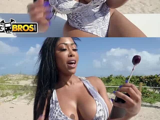 BANGBROS - Breasty Ebony Honey Moriah Mills Shows Peter Green What's Up