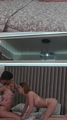 Cum in Her Tight Pussy! Insane Threesome with 2 Hot Blondes Alexis Crystal and Candee Licious