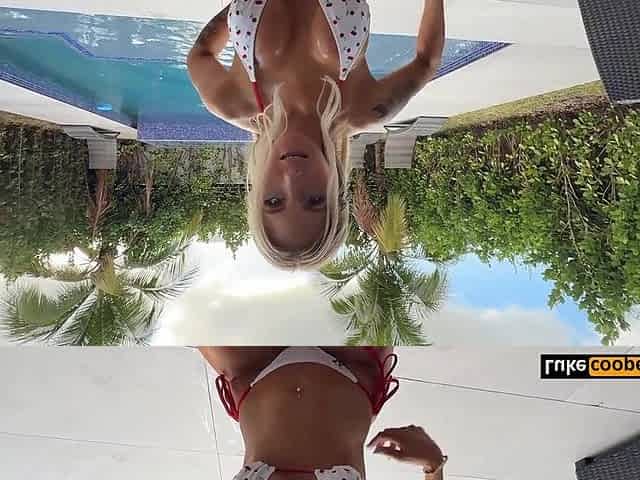Hawt Golden-haired Stepmom Screws Me Home Alone By Pool - Sarah Harlow - Luke Cooper
