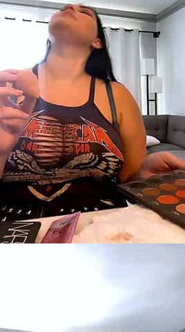 Busty brunette with big boobs rides cock