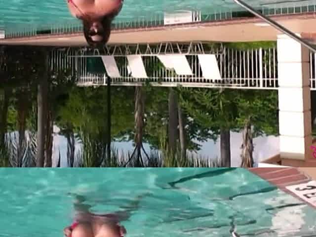 Beautiful Brunette Big Boobs Rides Fake Cock