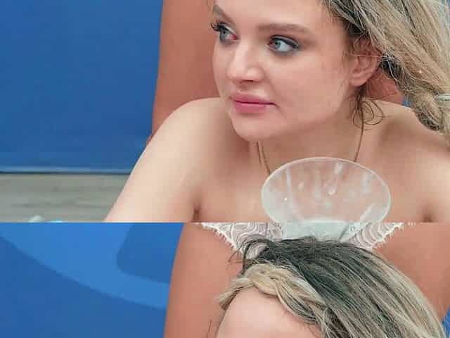 Lilith Liber cum swallowing gangbang and giving blowjob