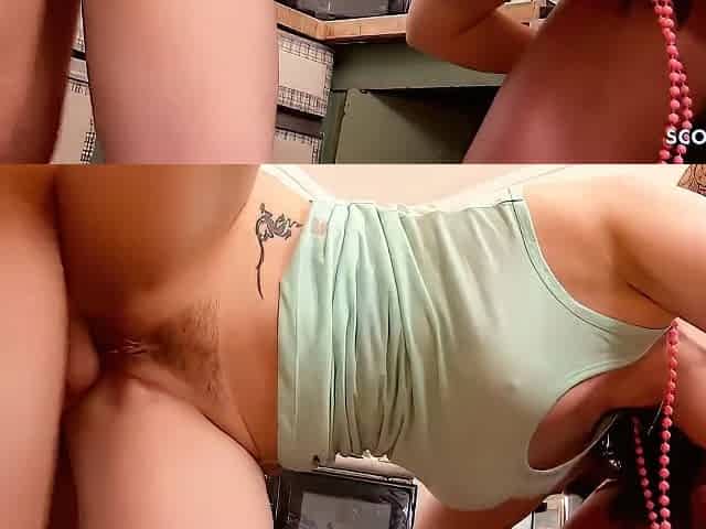 Ginger Stepmom Next Door Seduce To Double Vagina Sex Threeway