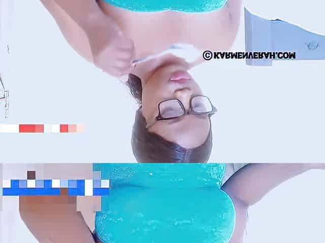 Ebony angel with large melons smearing ice cream on her boobs (ASMR)