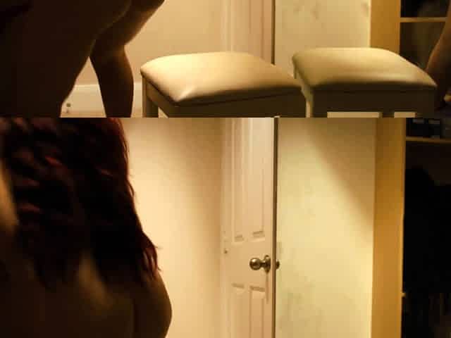 Sexy amateur brunette with big perky boobs