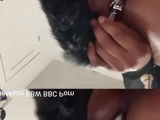 Bent Over Pushing Tail Butt Plug Deep in My Arsehole