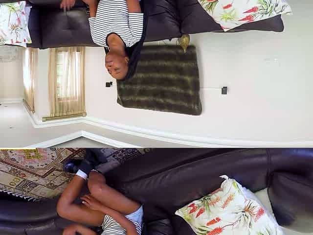 Big nipples Ebony amateur on a casting