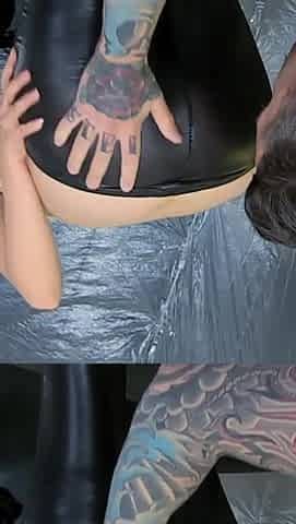 Tattooed small tits Tiffany Naylor banged in her wet pussy