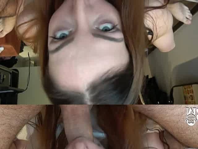 Spanish slut destroy my shlong with her throat! LOT OF CUM!