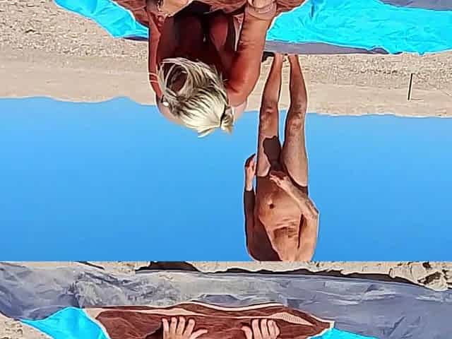 Stepmom and Stepson Beach Sex