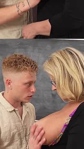 AuntJudysXXX - 59yo Busty Mature Teacher Maddie Cross Fucks Her Student
