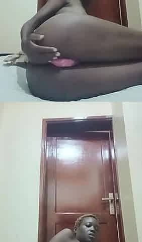 Cum so Nicely with Dildo While Putting on Pink Panty so Natural No Edit