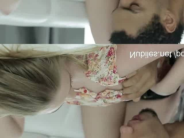 Large ebony knob cums on glamorous teen face