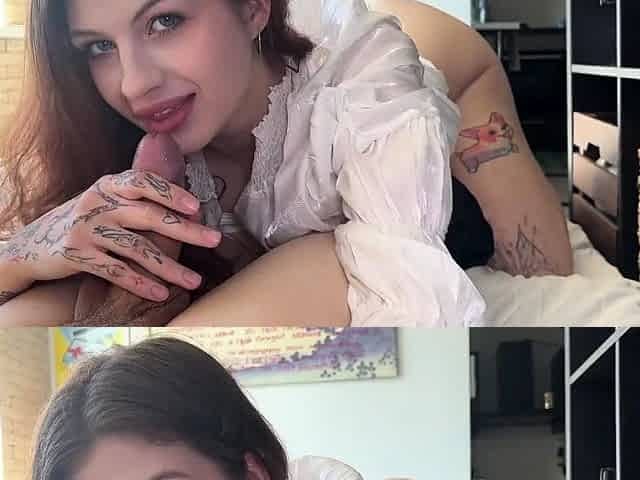 Gorgeous Blue Eyed Brunette Pussy Fucked Cum On Big Ass