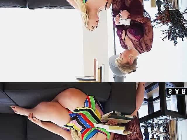 69 Lesbian babes Lila Ravishing & Sara Jay Eating Every Other's Boobs & Twats!