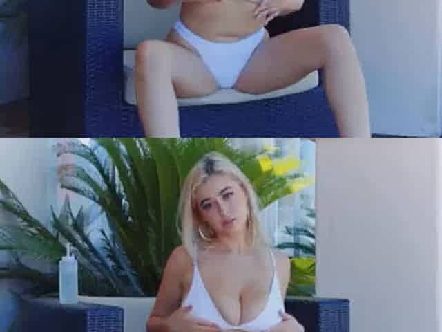 Jugs for Wiener Hugs -Busty Blonde Oiled up titty fucking