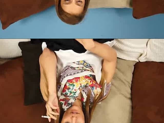 Danielle smoking and masturbating