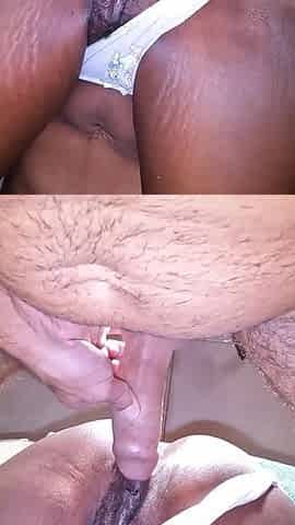 Big White Cock Cum in Every Holes of That Ebony Slut