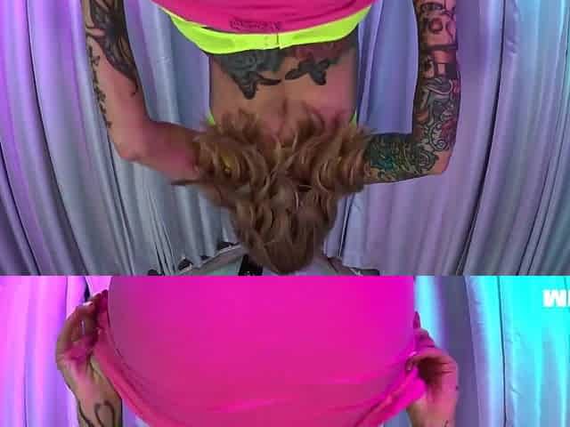 Busty blonde girl loves to pound on my big dick in cowgirl!