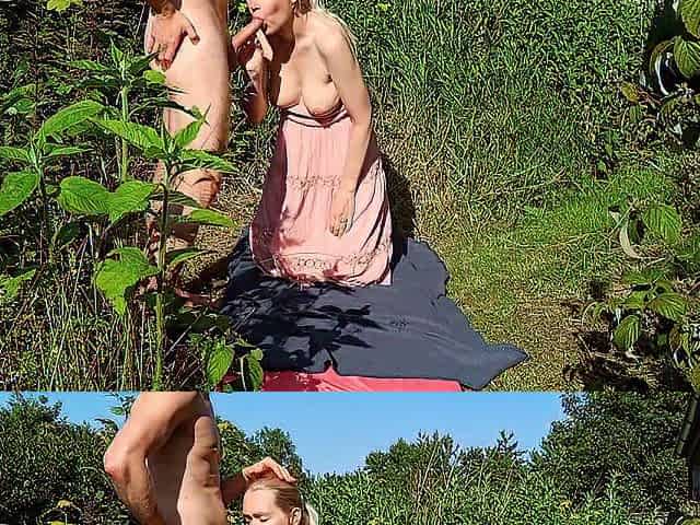 Sex in our garden spot. The sensation of warm sunlight on the body during sex is bizarre!