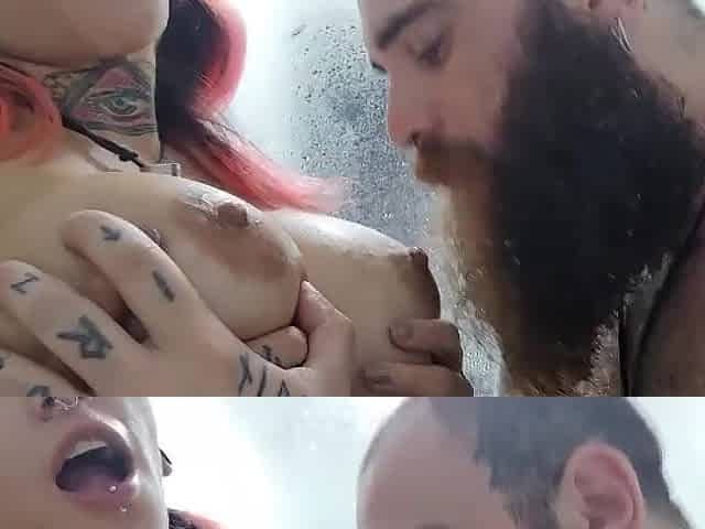 Squirting in the bathtub and shower...