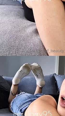 Hot blonde has a kinky foot fetish