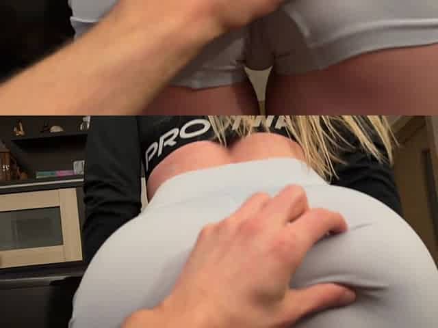 Perfect Round Ass Babe Got Her Pussy Filled to the Brim. Creampie POV