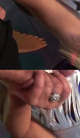 Cassie Young and Abbey Brooks get covered in cum during this gang bang