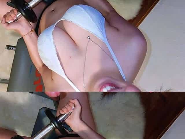 stop exercising to suck his cock and fuck his roommate /