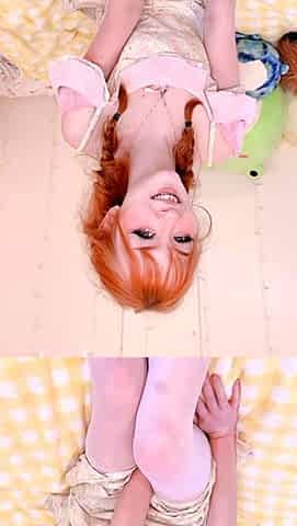 Violet lovely amateur redhead woman toying
