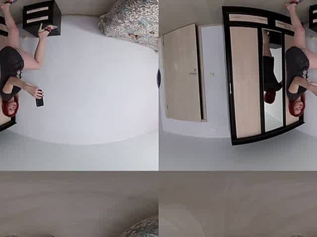 Lissared In The Bedroom - Redhead With Hairy Pussy Fingering