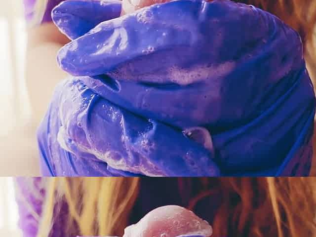 Asmr Masturbation in Gloves - a Lot of Cum