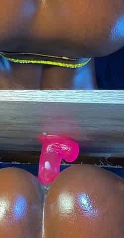 Monika Sweet masturbates her pussy and ass with toy