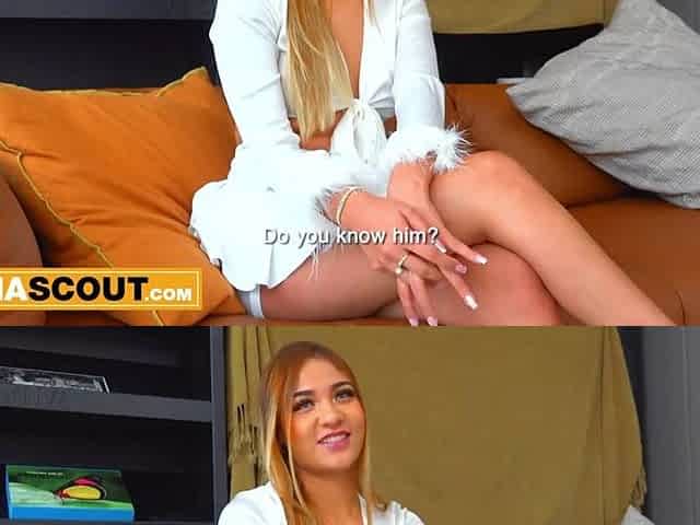 Blond Colombian Sweetheart Goes Wild In Her 1st Time Casting & Bangs Producer