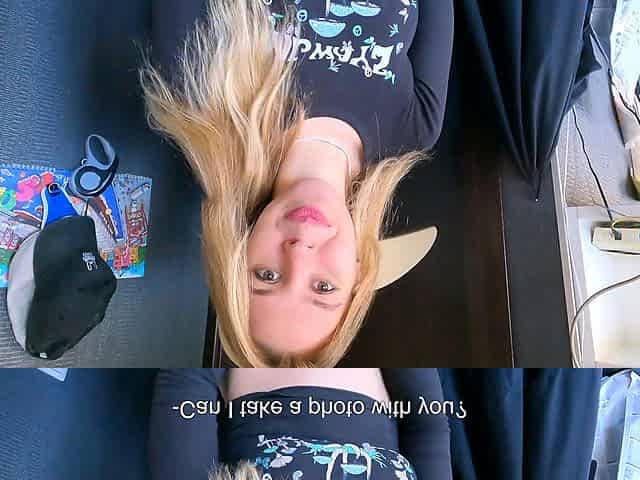 Blonde teen girlfriend blowjob and swallow cum