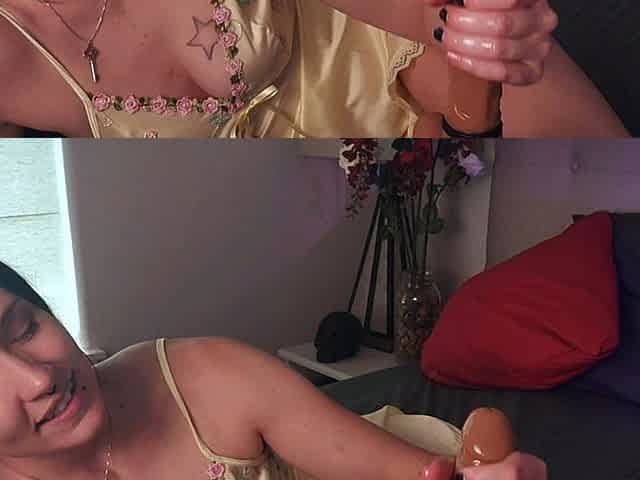 Webcam fun mature brunette with toys cum on cam
